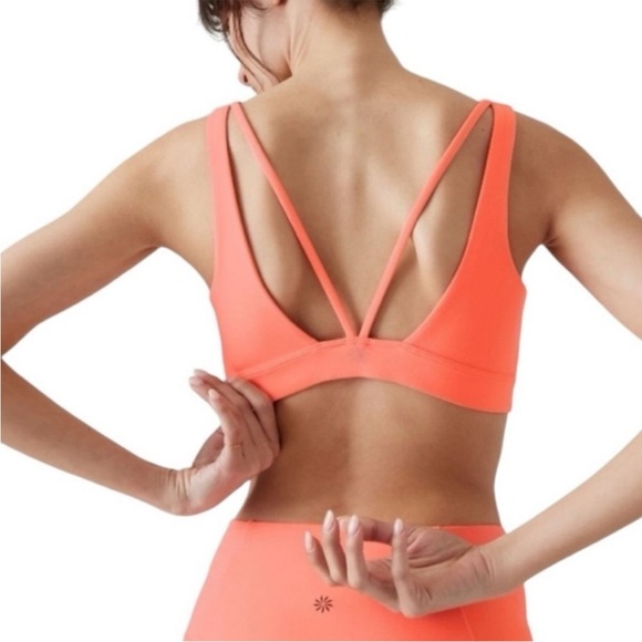 NWT Athleta Exhale Peach Bra - Picture 2 of 3
